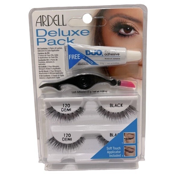 Ardell Deluxe Pack Black 120 Demi Black Lashes - Picture 1 of 3